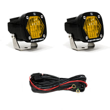 Load image into Gallery viewer, Baja Designs 387815 S1 Amber Wide Cornering LED Light with Mounting Bracket Pair