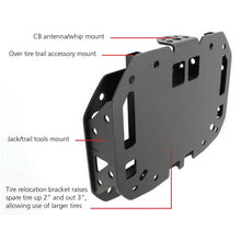 Load image into Gallery viewer, Go Rhino 372000T Rockline Spare Tire Relocation Kit Fits 18-24 Wrangler (JL)