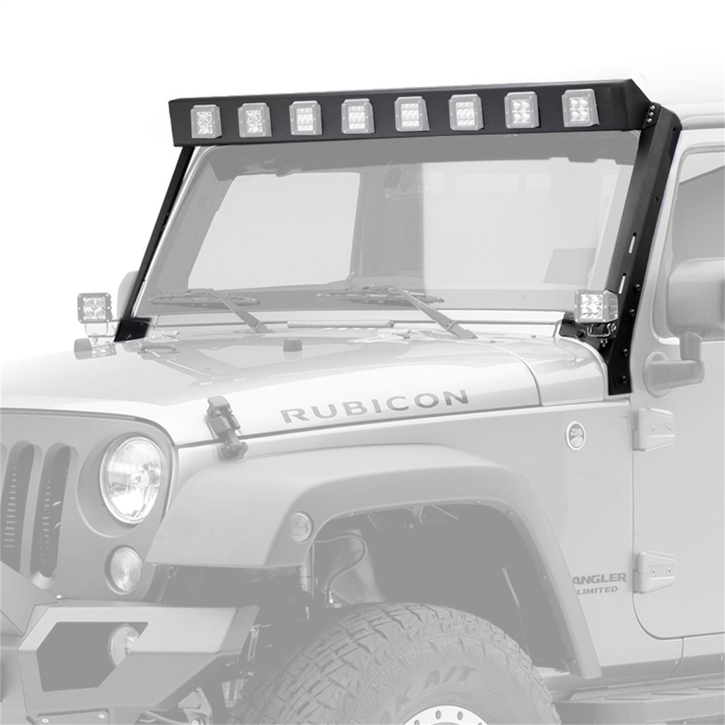 Go Rhino 738300T WLF Windshield Light Frame Fits 07-18 Wrangler (JK)