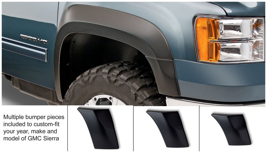 Bushwacker 40107-02 Extend-A-Fender Flares Fits Sierra 1500 Sierra 2500 HD