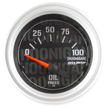 Load image into Gallery viewer, AutoMeter 4327-09000 Hoonigan Electric Oil Pressure Gauge