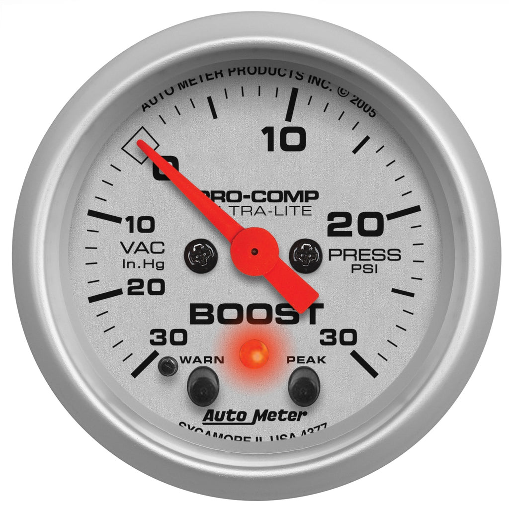 AutoMeter 4377 Ultra-Lite Electric Boost/Vacuum Gauge