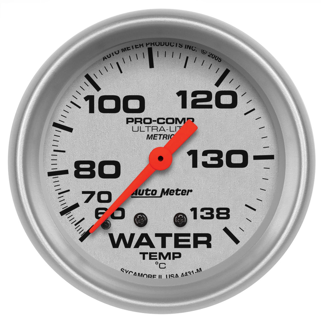 AutoMeter 4431-M Ultra-Lite Mechanical Metric Water Temperature Gauge