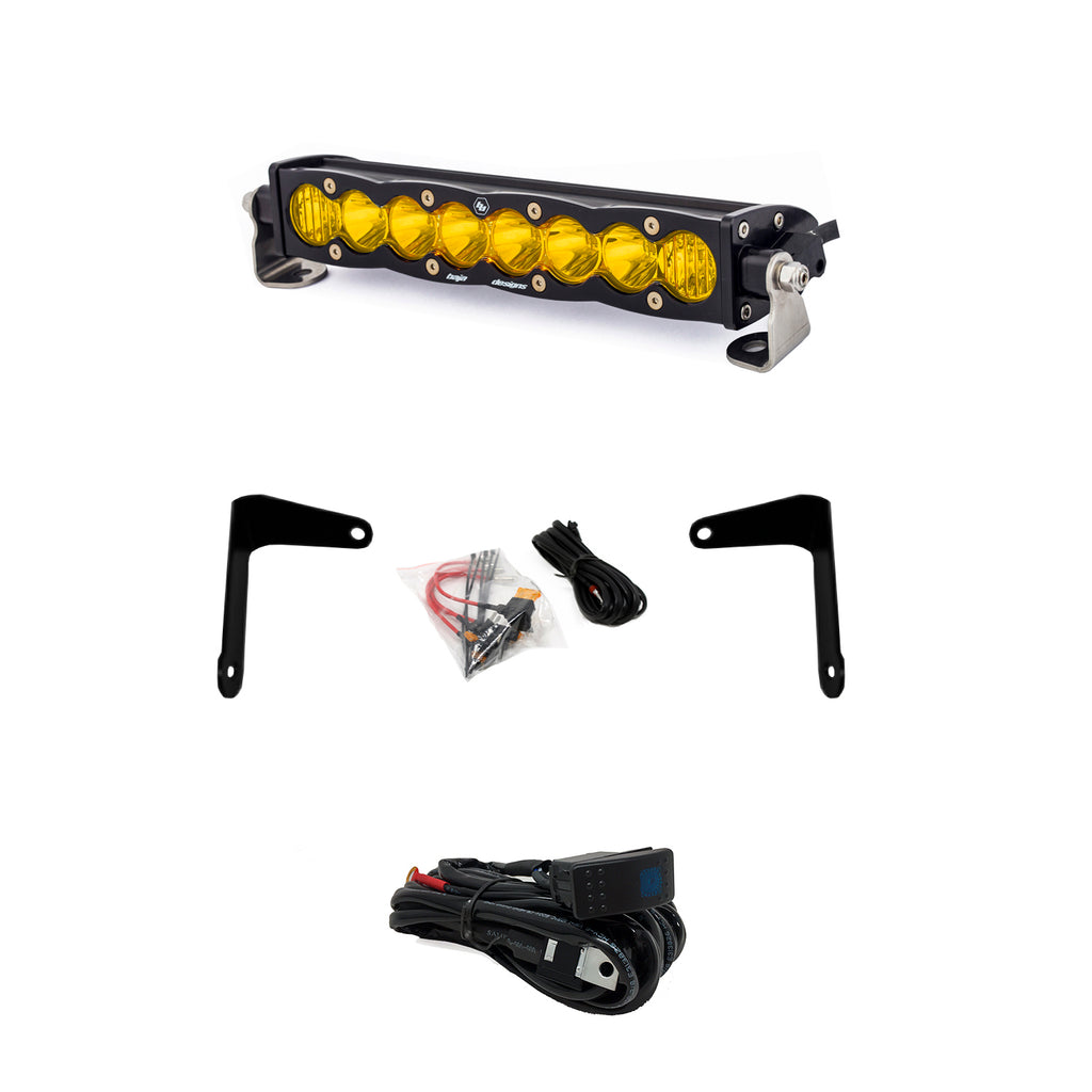 Baja Design 447038 Can-Am X3 Shock Mount Kit w 10in S8 Light Bar Amber