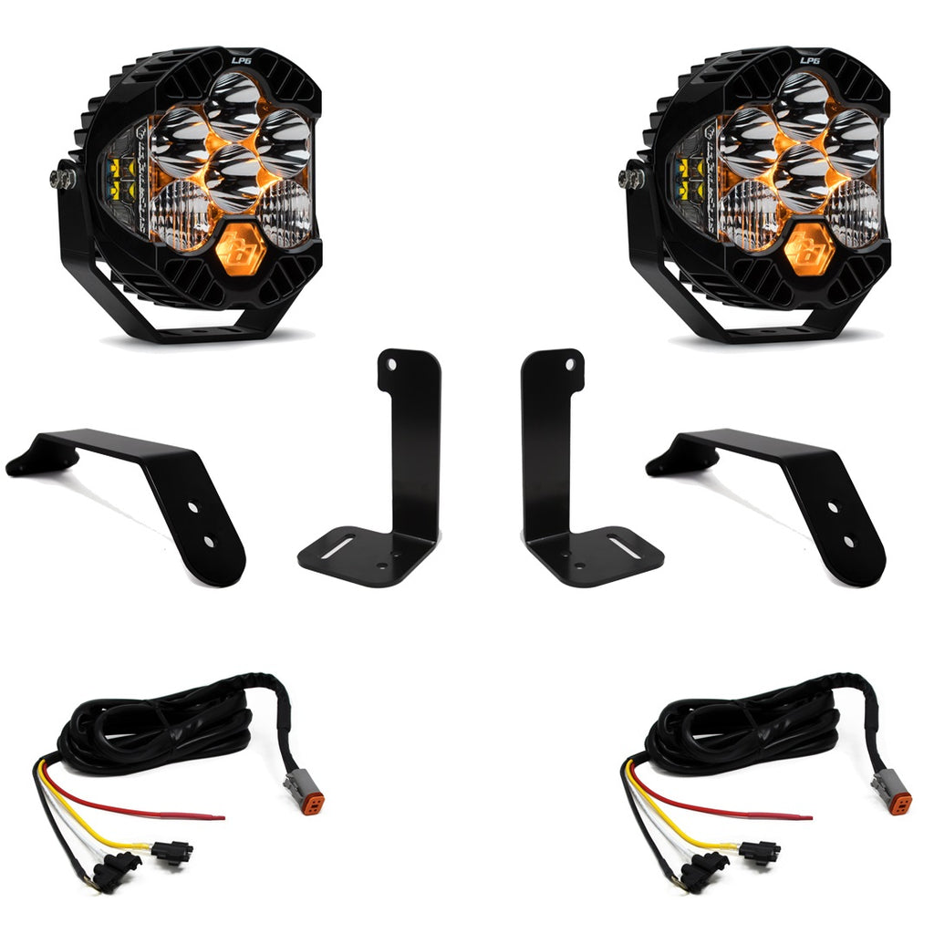 Baja Design 447659UP Dual LP6 Auxiliary Light Kit w Upfitter For Jeep JL/JT