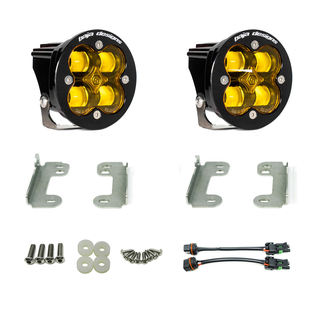 Baja Design 447735 Fog Pocket Kit Amber Lens For 18-20 Wrangler JL Sahara