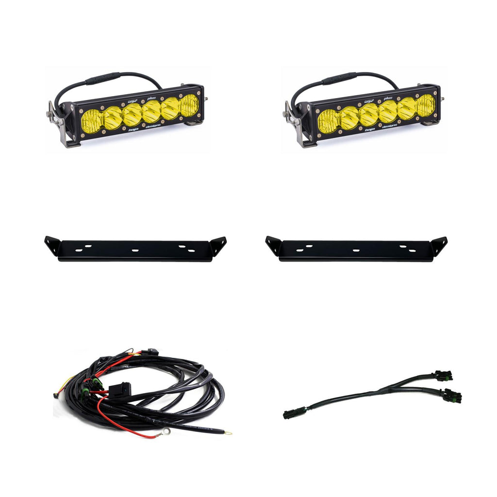 Baja Design 448064 10in. Onx6 D/C Amber Behind Grill Kit For 21-23 Ford Raptor