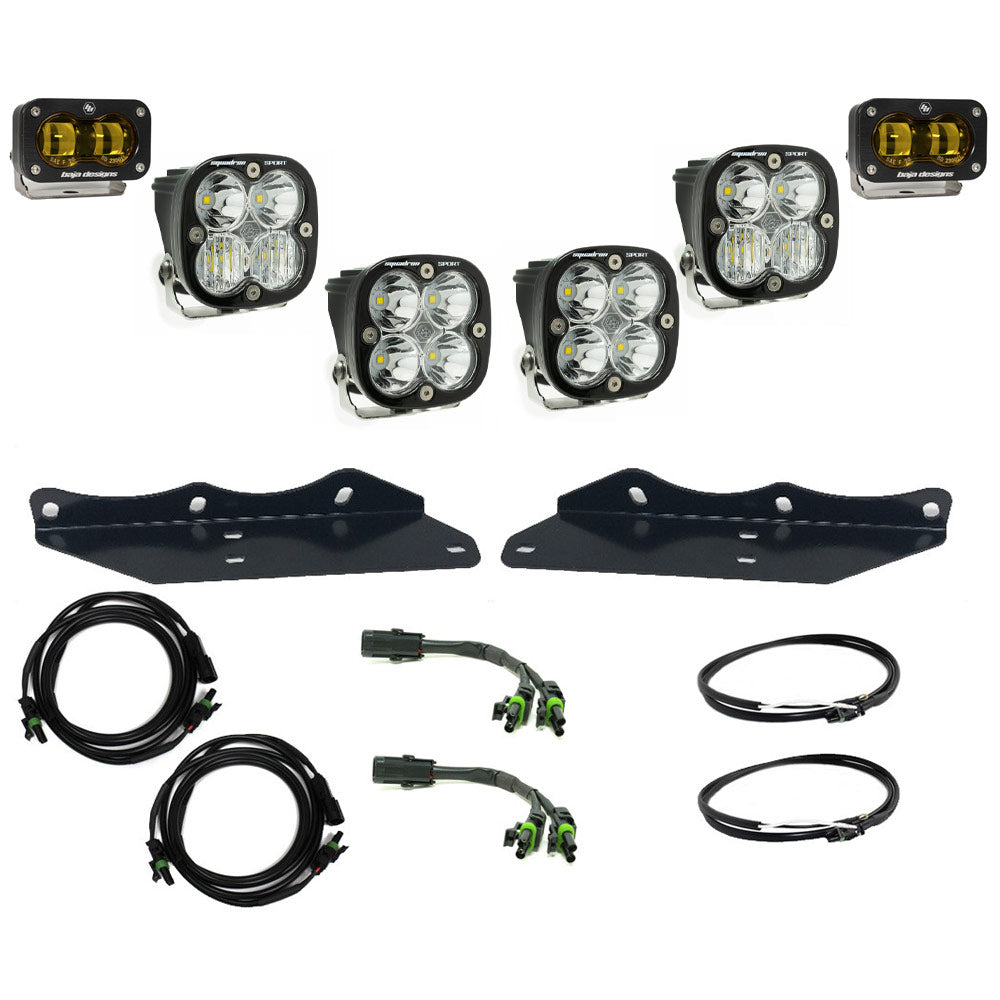 Baja Designs 448176 Squadron/S2 SAE Sportsman LED Fog Light Kit For 17-20 Raptor