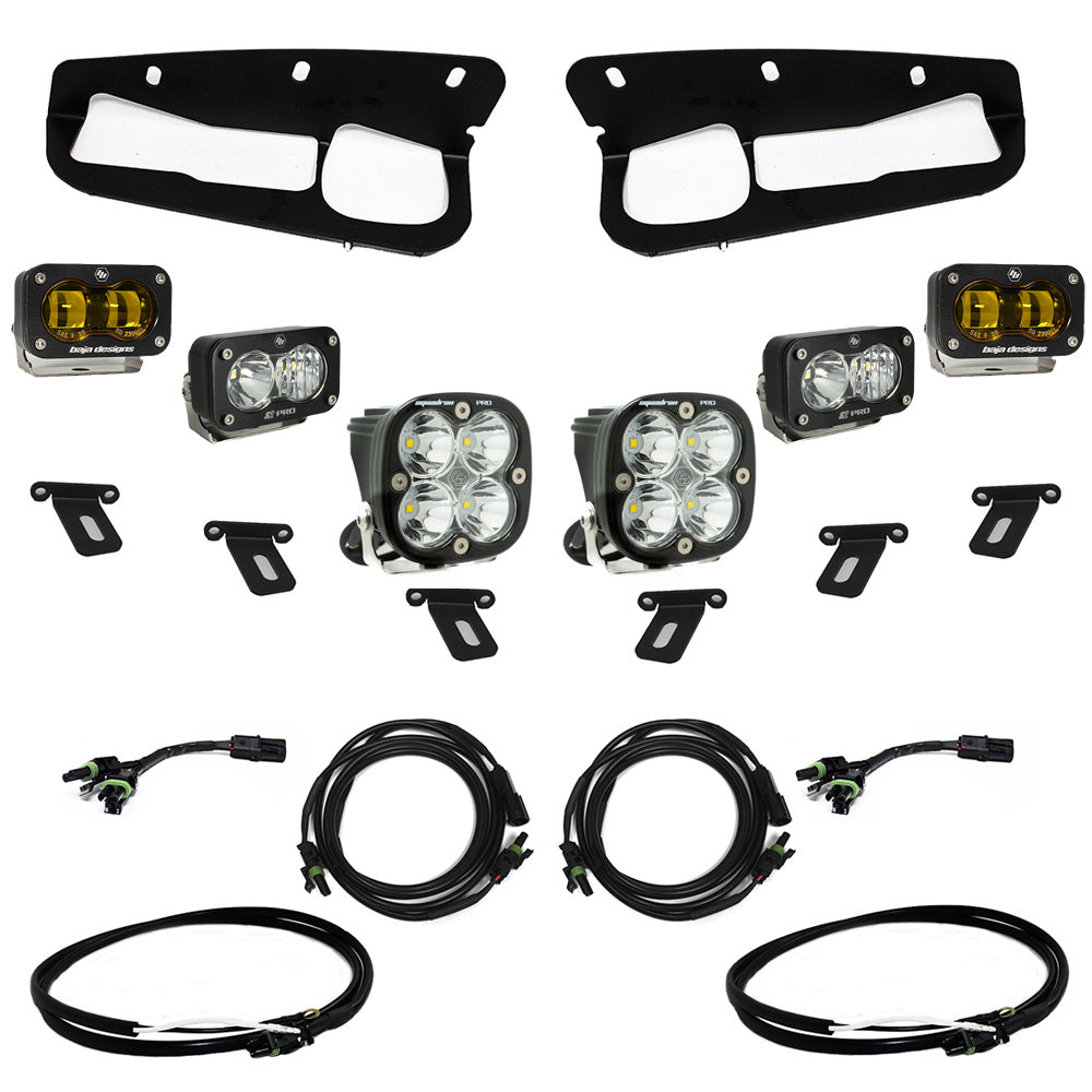 Baja Designs 448179UP S2 SAE Pro Amber/Clear LED Fog Light Kit For 21-24 Bronco