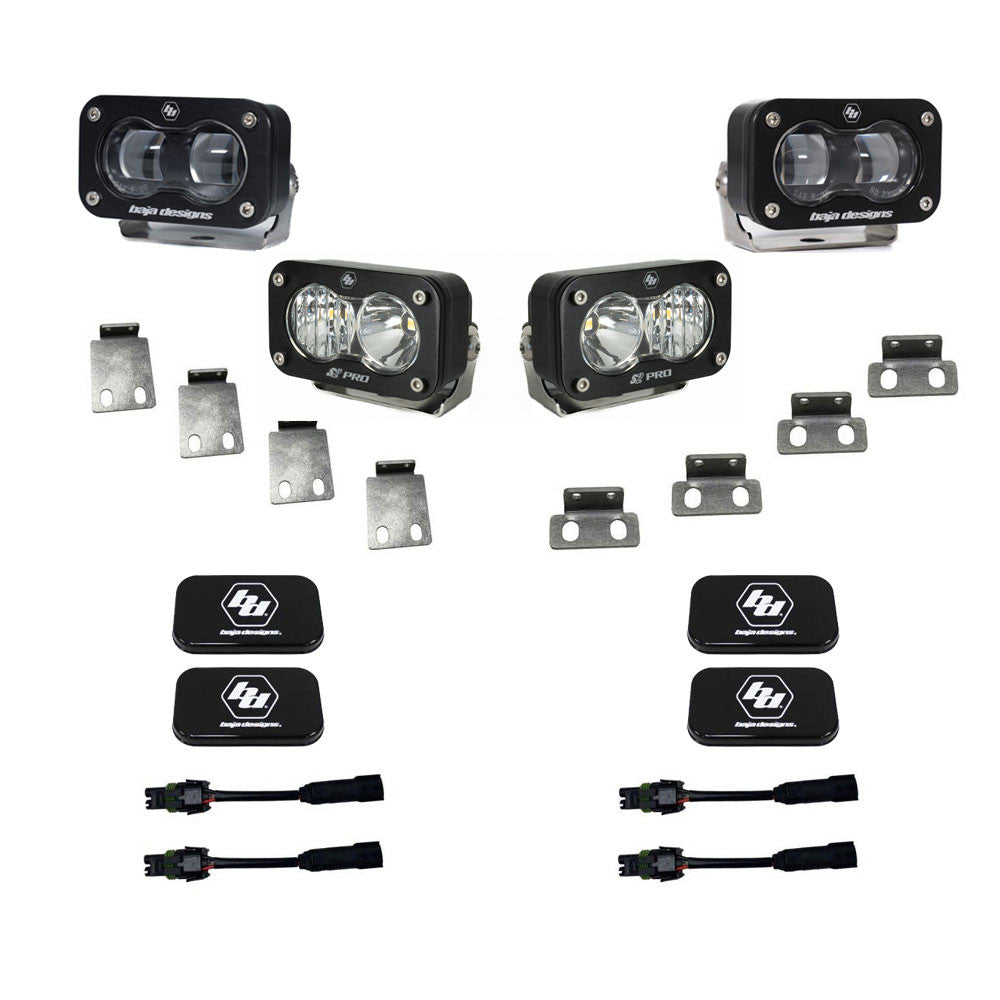 Baja Designs 448182 S2 SAE/S2 Pro Clear Fog Light Kit For 21-23 Raptor/Bronco