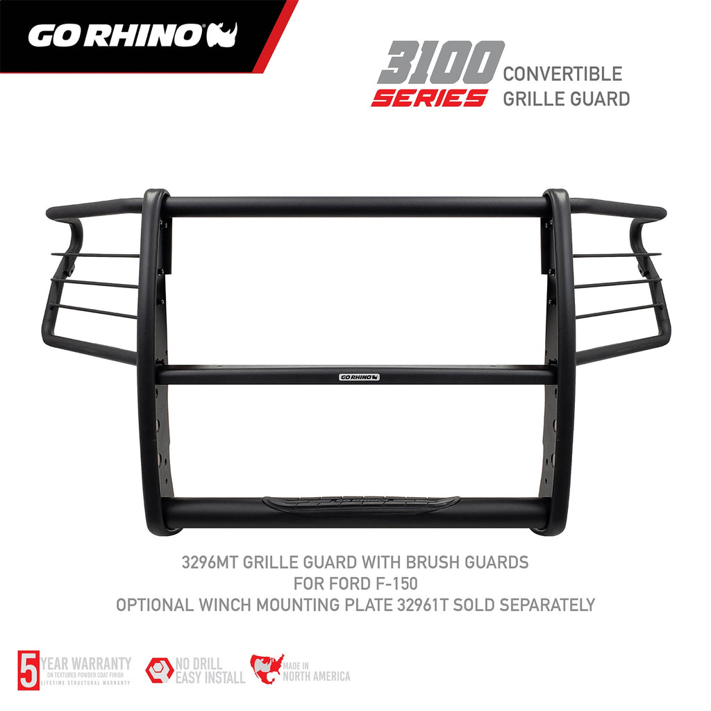 Go Rhino 3296MT 3100 Series StepGuard w/Brush Guards Fits 18-20 F-150