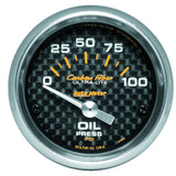 AutoMeter 4727 Carbon Fiber Electric Oil Pressure Gauge