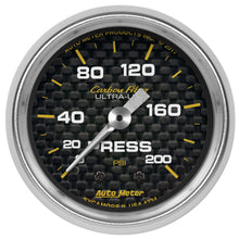 Load image into Gallery viewer, AutoMeter 4734 Carbon Fiber Mechanical Pressure Gauge