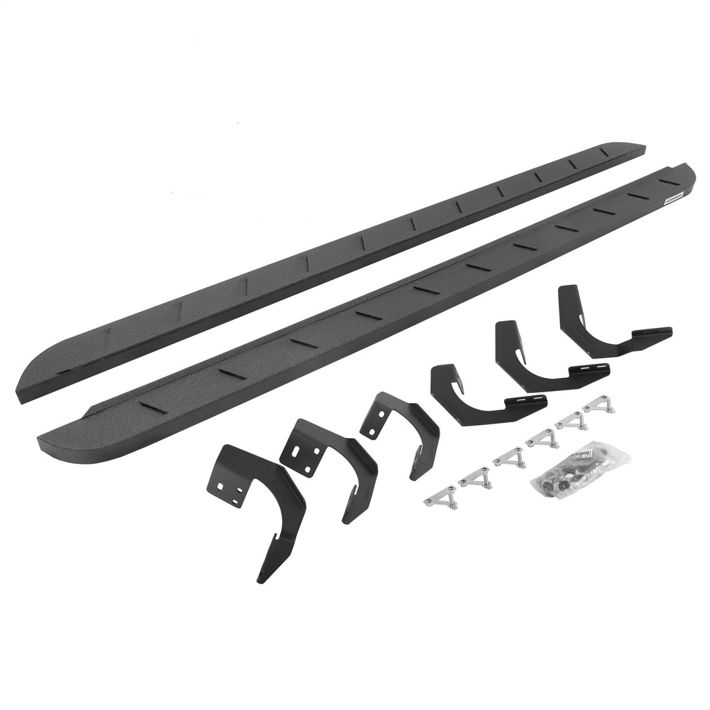 Go Rhino 63430687ST RB10 Slim Line Running Boards w/Mounting Brackets Kit