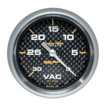 Load image into Gallery viewer, AutoMeter 4871 Carbon Fiber Electric Vacuum Gauge