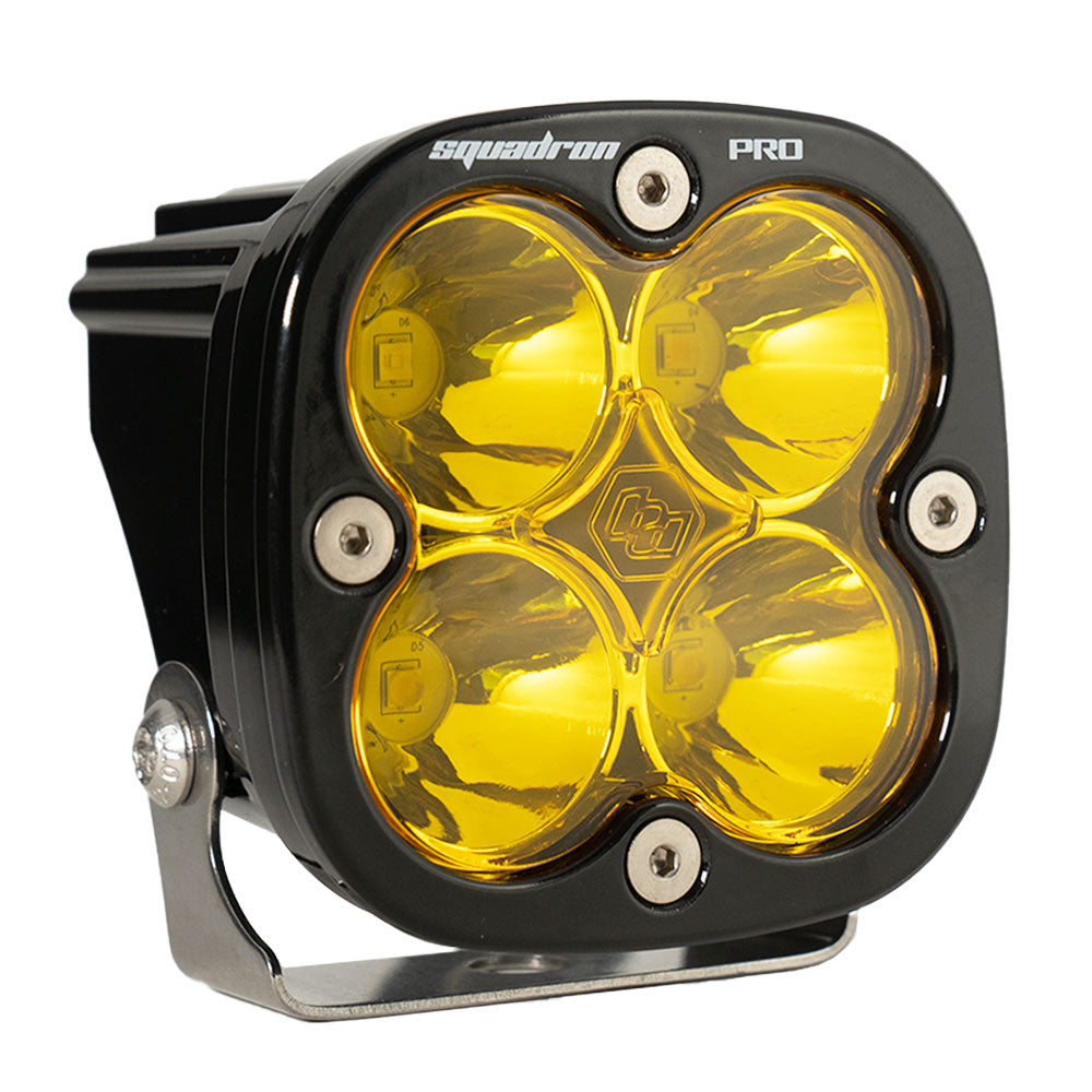 Baja Design 490011 LED Light Pod Black Amber Lens Spot Pattern Squadron Pro