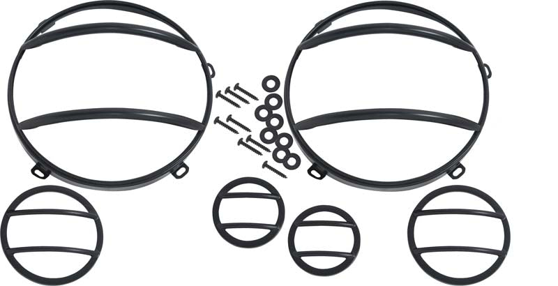 Kentrol 50013 Black Headlight and Marker Cover Set 6 Pieces 07-18 Wrangler JK