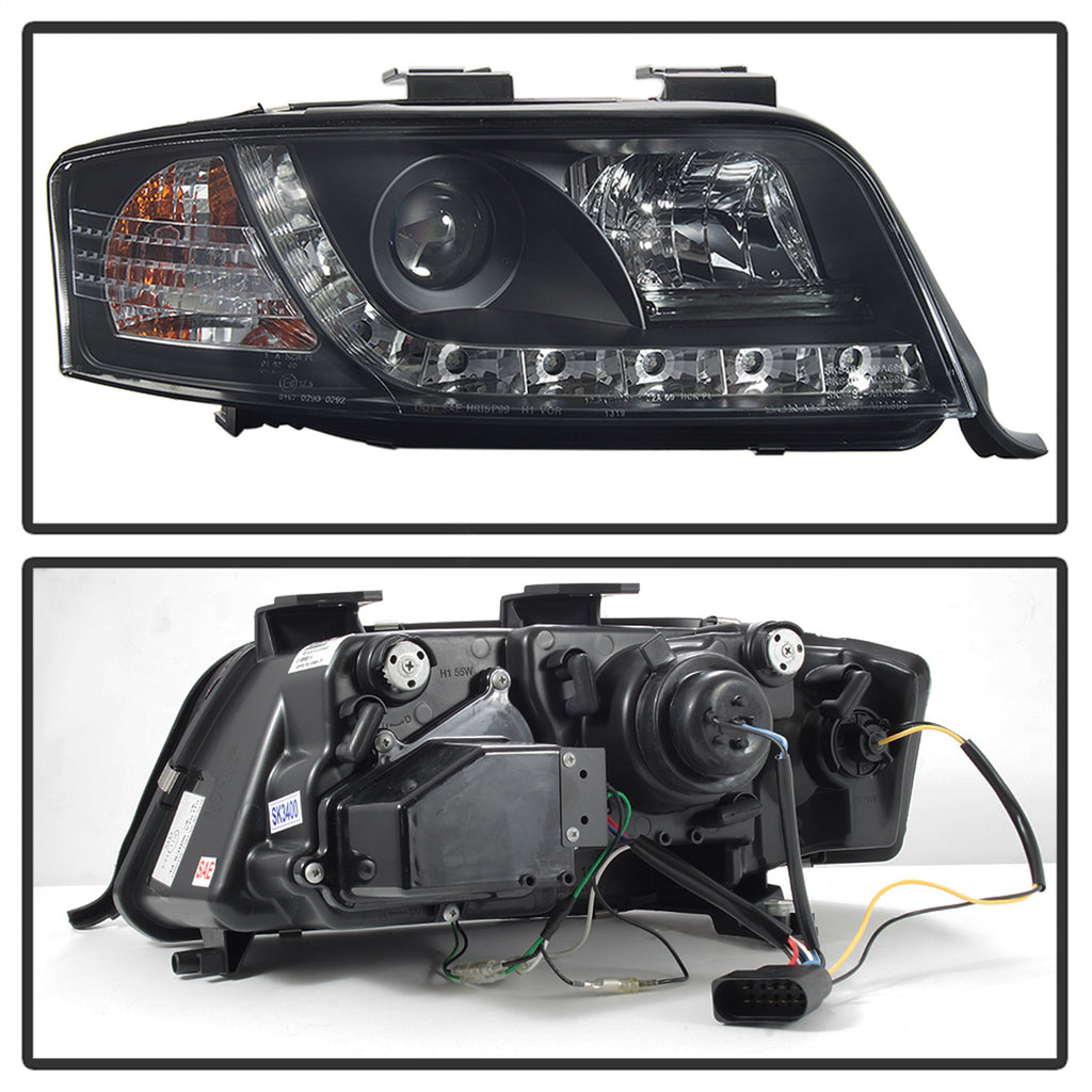 Spyder Auto 5008657 DRL LED Projector Headlights Fits 02-04 A6 A6 Quattro