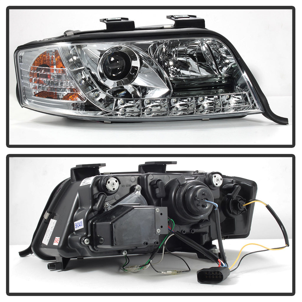 Spyder Auto 5008664 DRL LED Projector Headlights Fits 02-04 A6 A6 Quattro