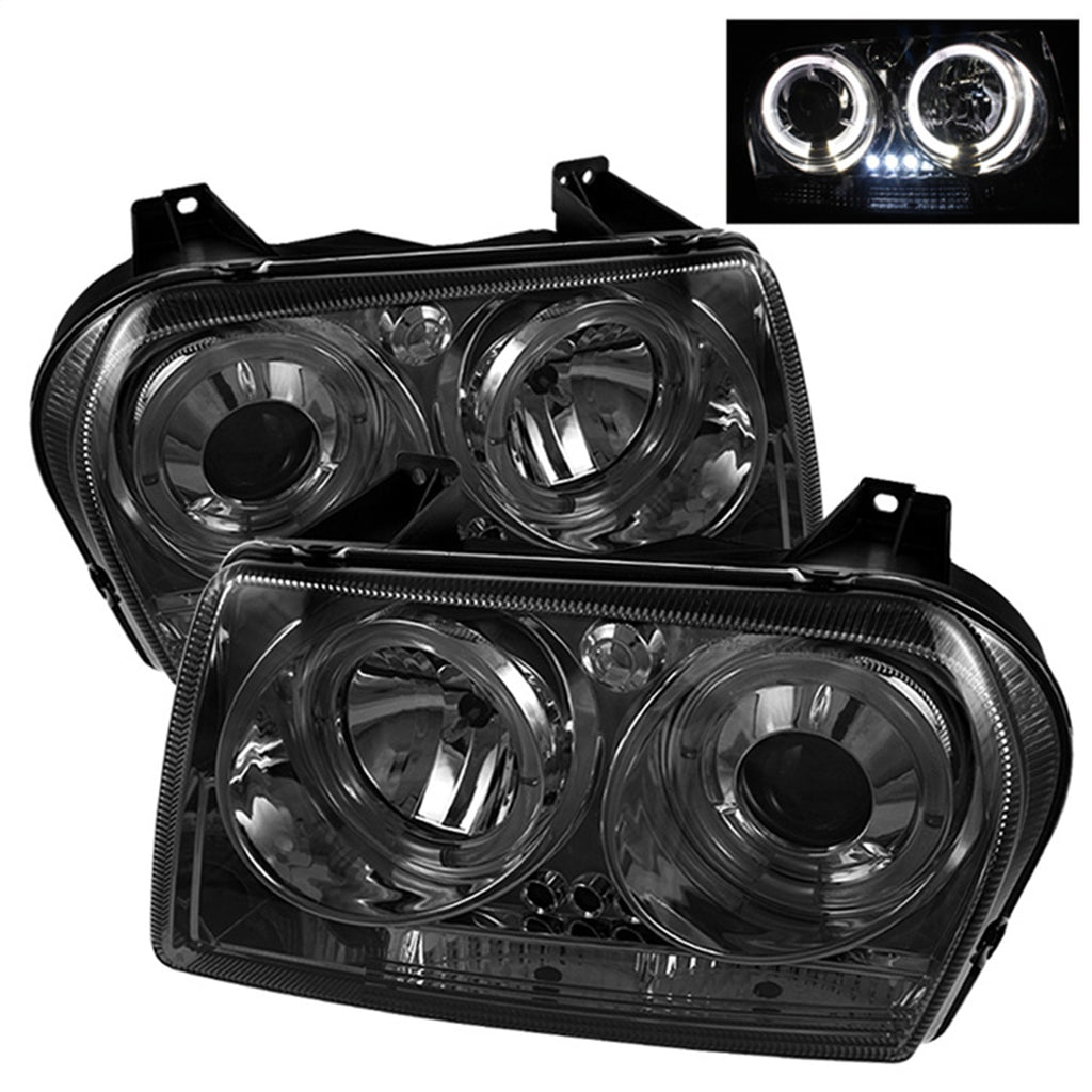 Spyder Auto 5009203 Dual Halo LED Projector Headlights Fits 05-08 300