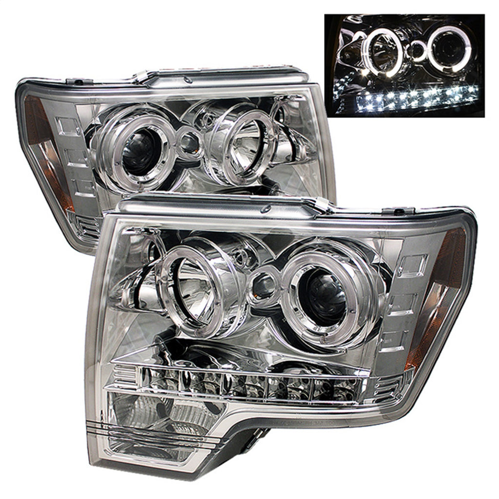 Spyder Auto 5010247 Halo LED Projector Headlights Fits 09-14 F-150