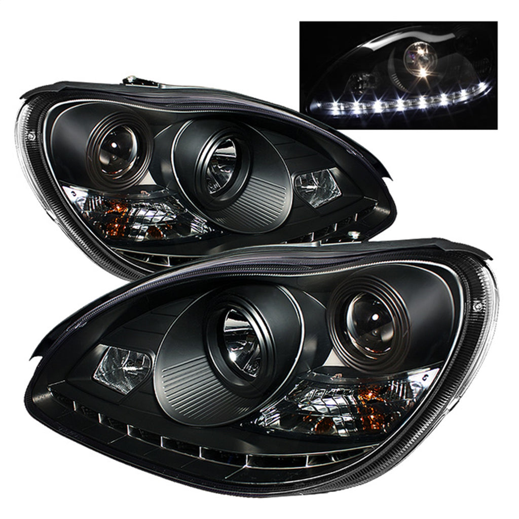 Spyder Auto 5011312 DRL LED Projector Headlights Fits 00-06 S350 S430 S500 S600