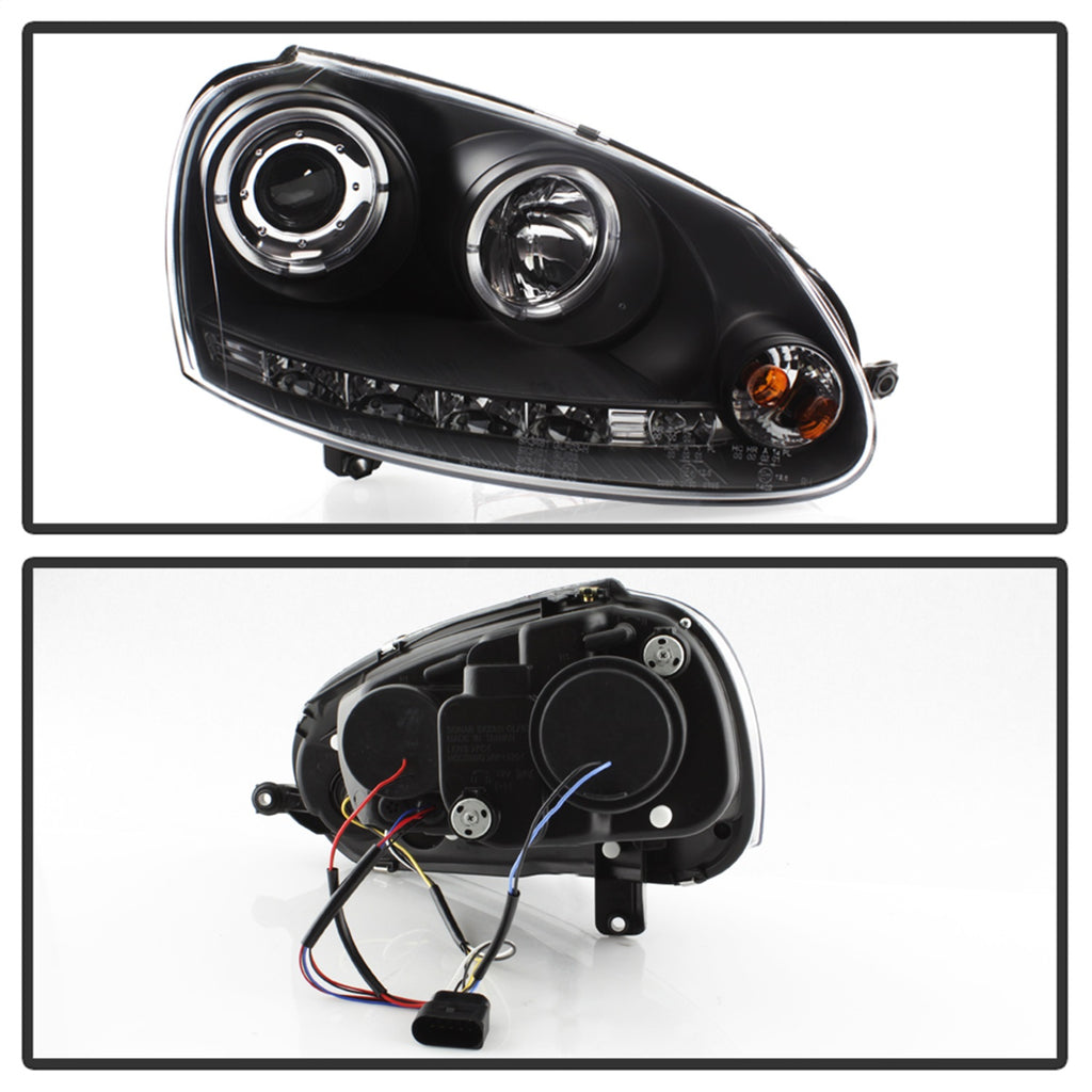 Spyder Auto 5012098 Halo LED Projector Headlights Fits 06-09 GTI Jetta Rabbit