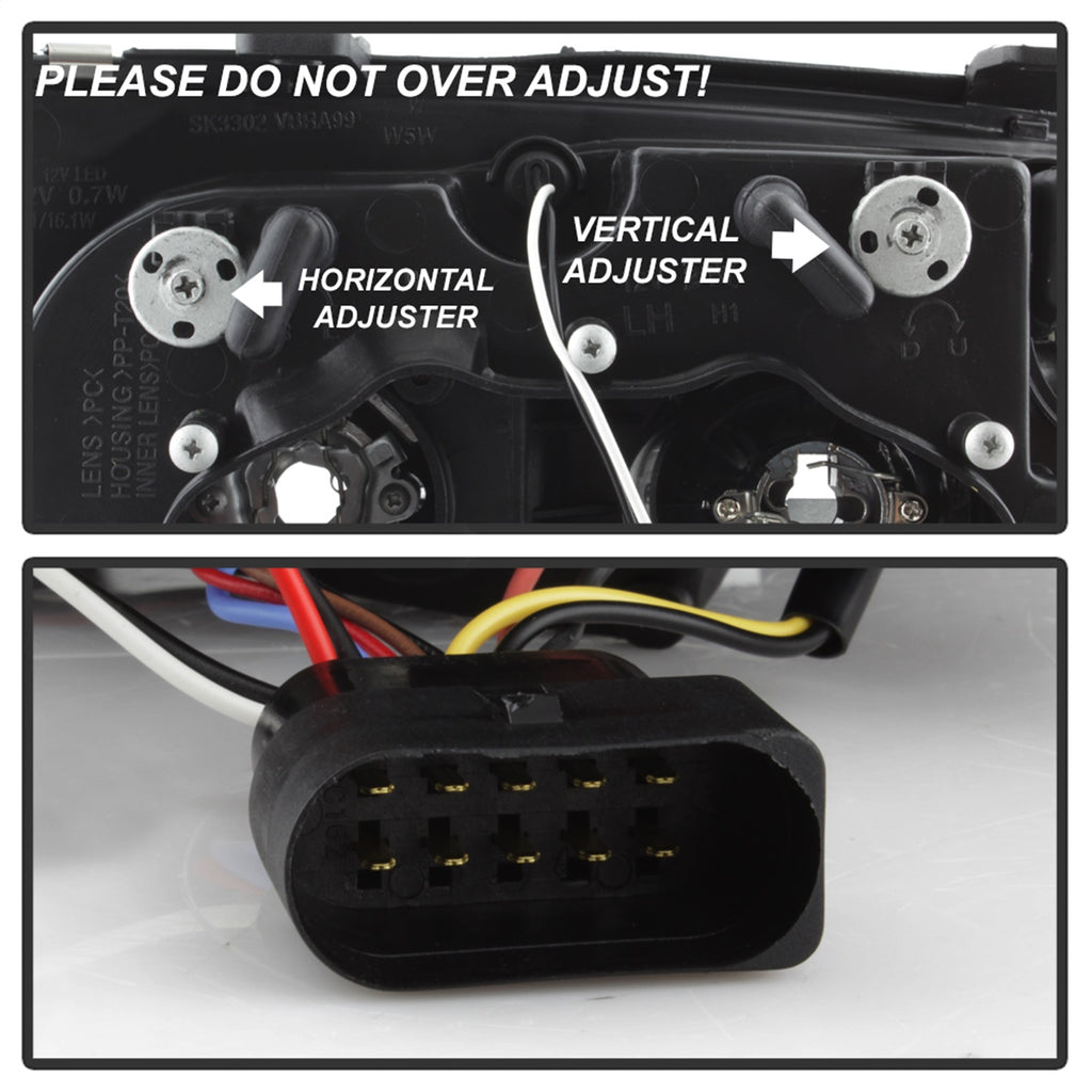 Spyder Auto 5012265 Halo LED Projector Headlights Fits 99-05 Jetta