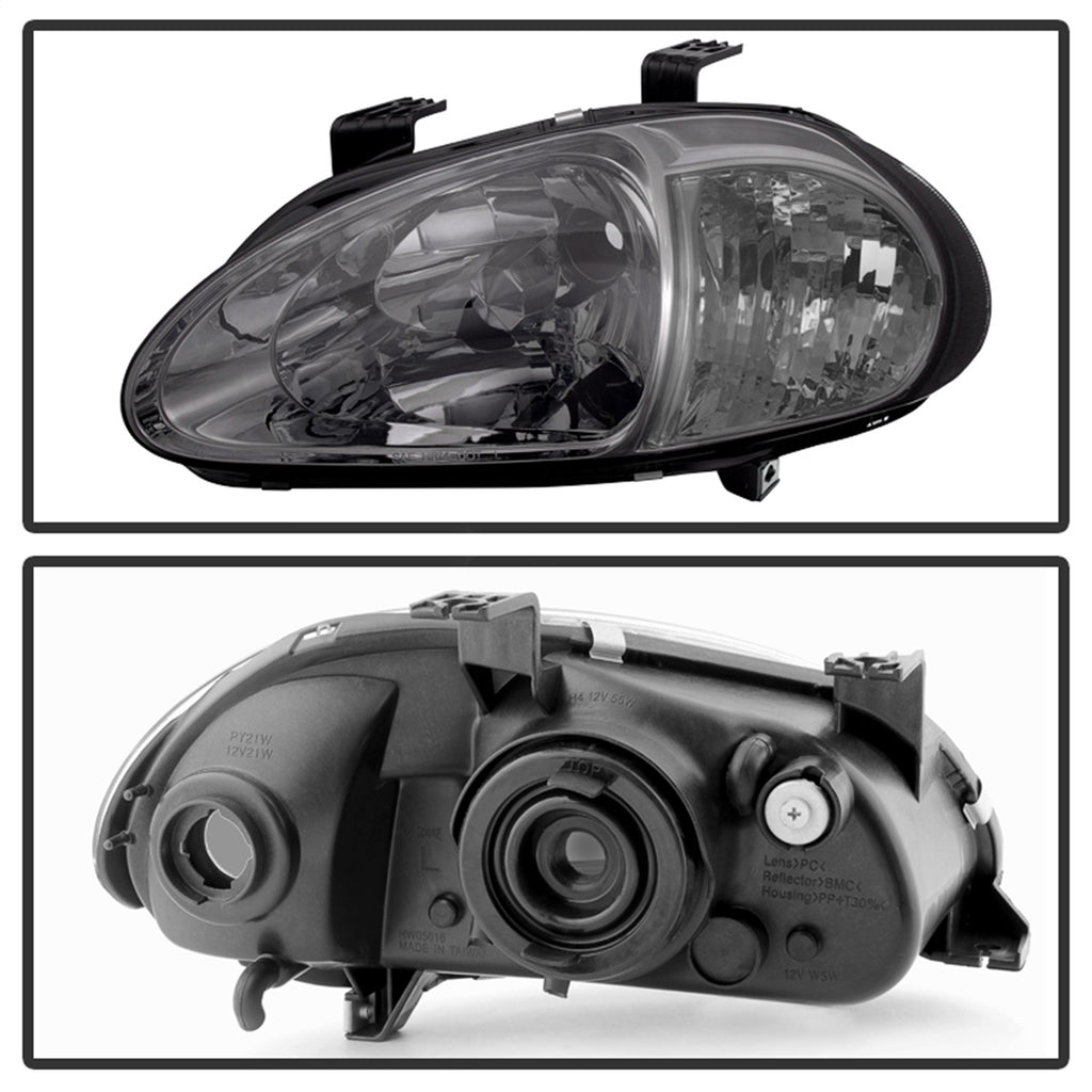 Spyder Auto 5013439 XTune Crystal Headlights Fits 93-97 Civic del Sol