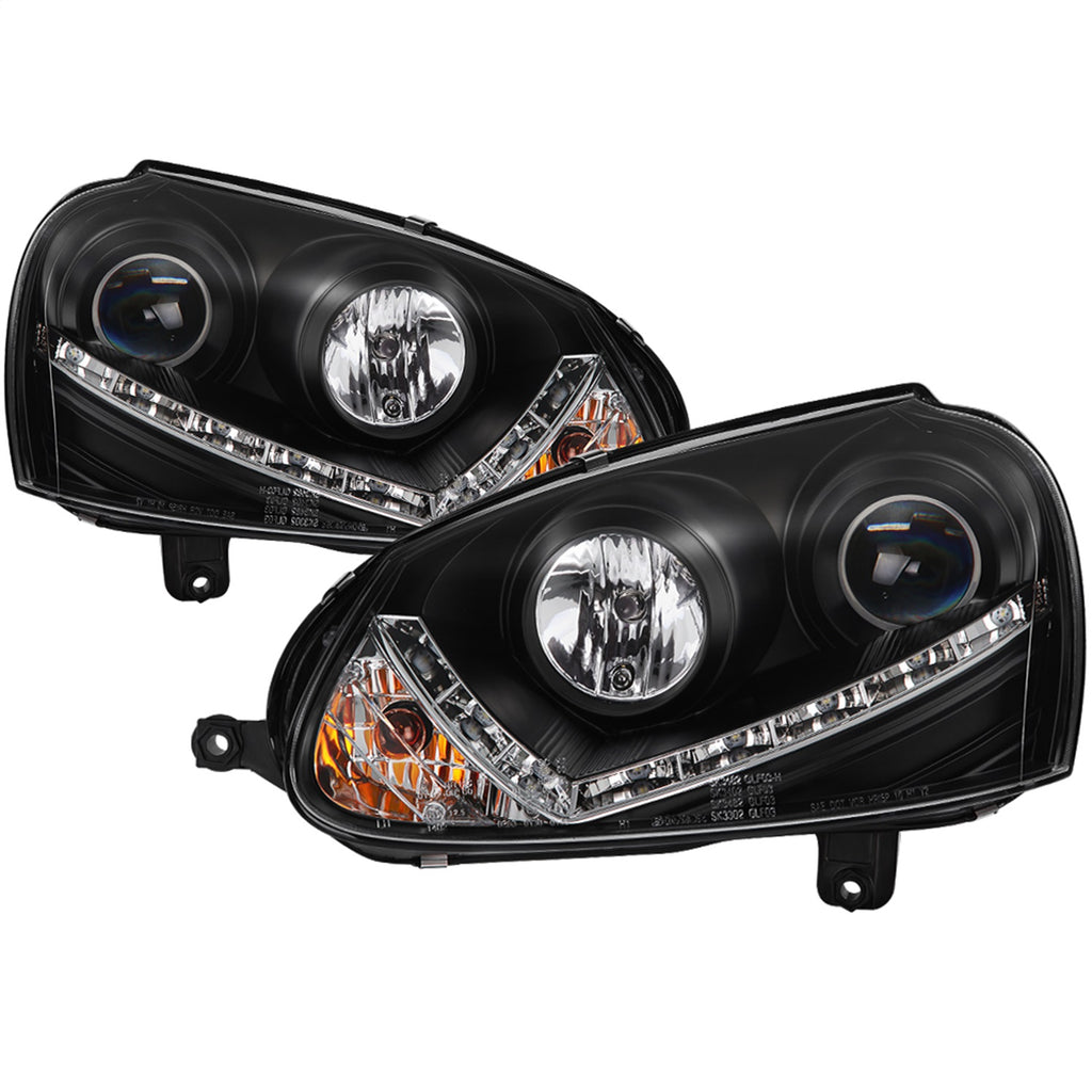 Spyder Auto 5017505 DRL LED Projector Headlights Fits 06-09 GTI Jetta Rabbit