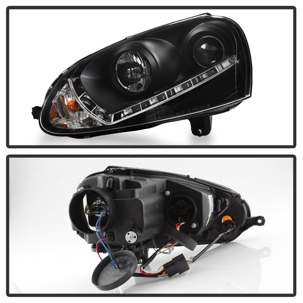 Spyder Auto 5017505 DRL LED Projector Headlights Fits 06-09 GTI Jetta Rabbit