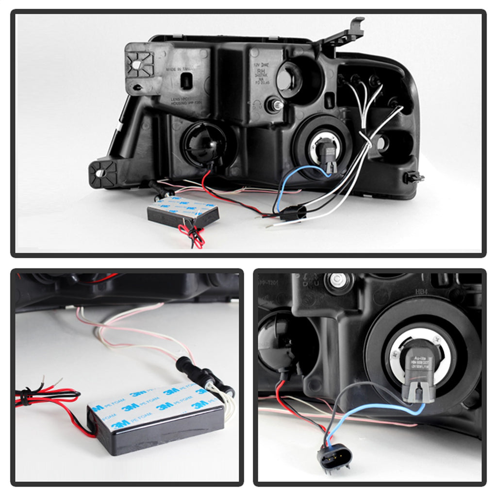 Spyder Auto 5030085 CCFL Halo LED Projector Headlights Fits 04-08 F-150