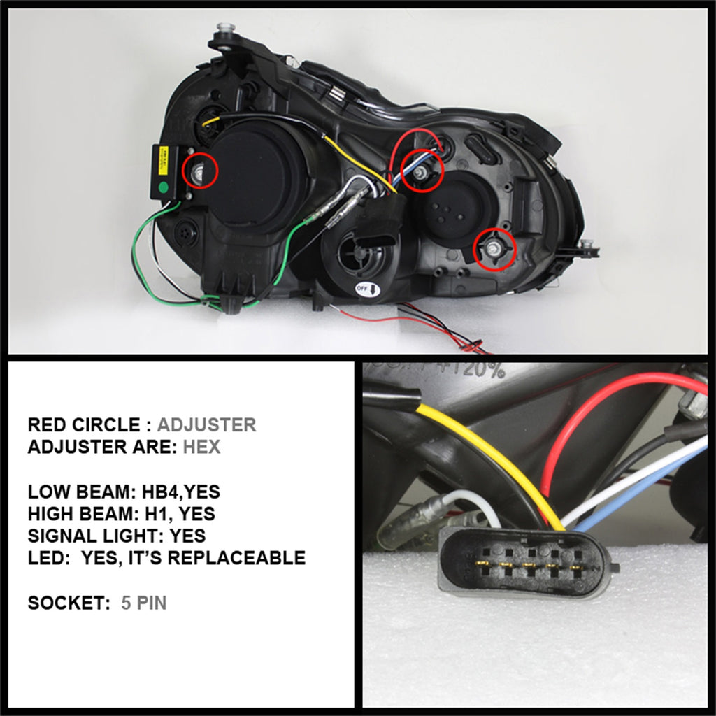 Spyder Auto 5038029 Halo DRL LED Projector Headlight