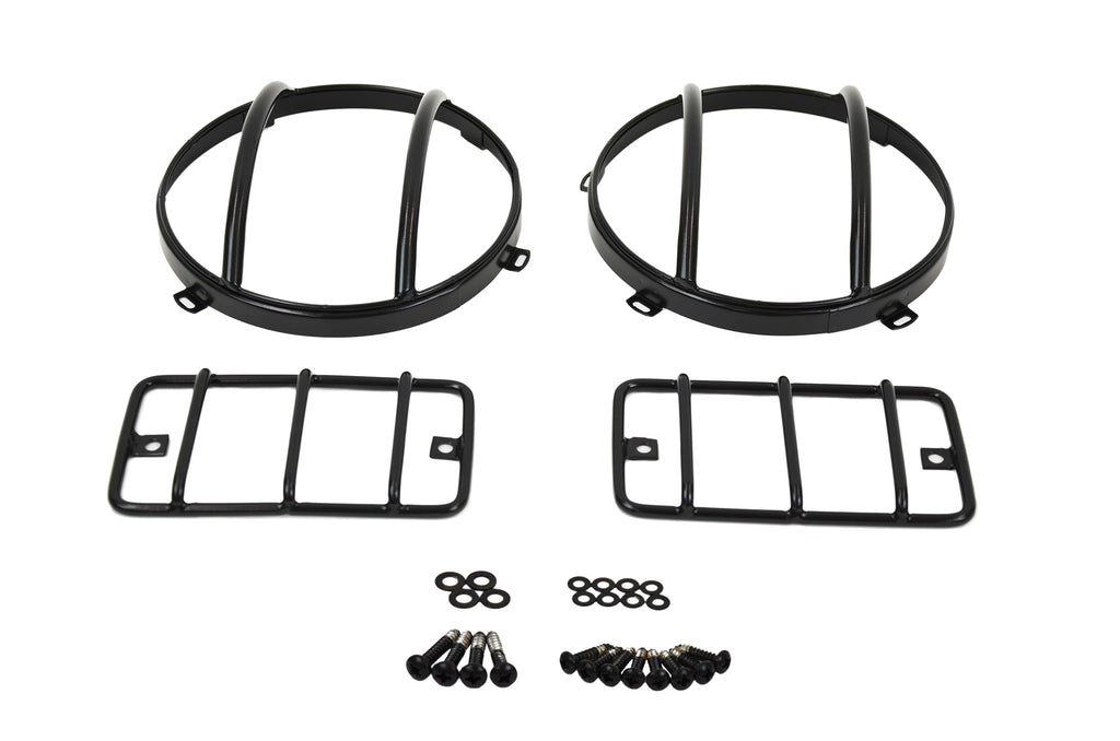 Kentrol 50557 Black Euro Light Guard Set 4 Pieces 97-06 Wrangler TJ