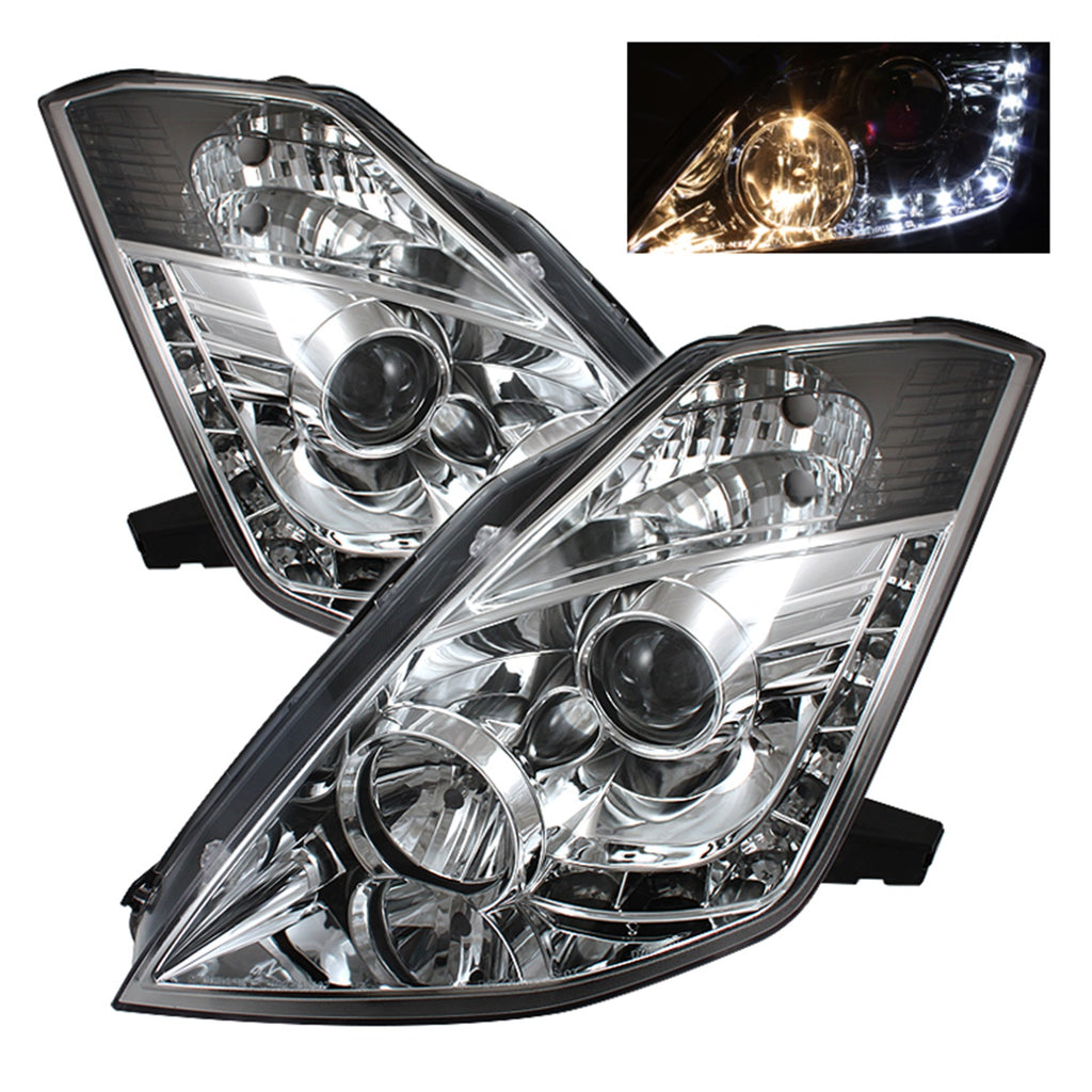 Spyder Auto 5064745 DRL LED Projector Headlights Fits 03-05 350Z