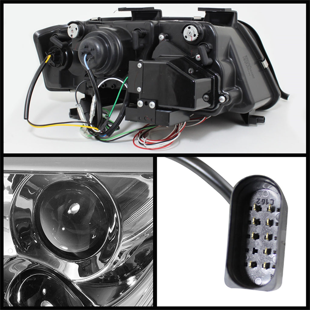 Spyder Auto 5071866 DRL LED Projector Headlights Fits 02-04 A6 A6 Quattro