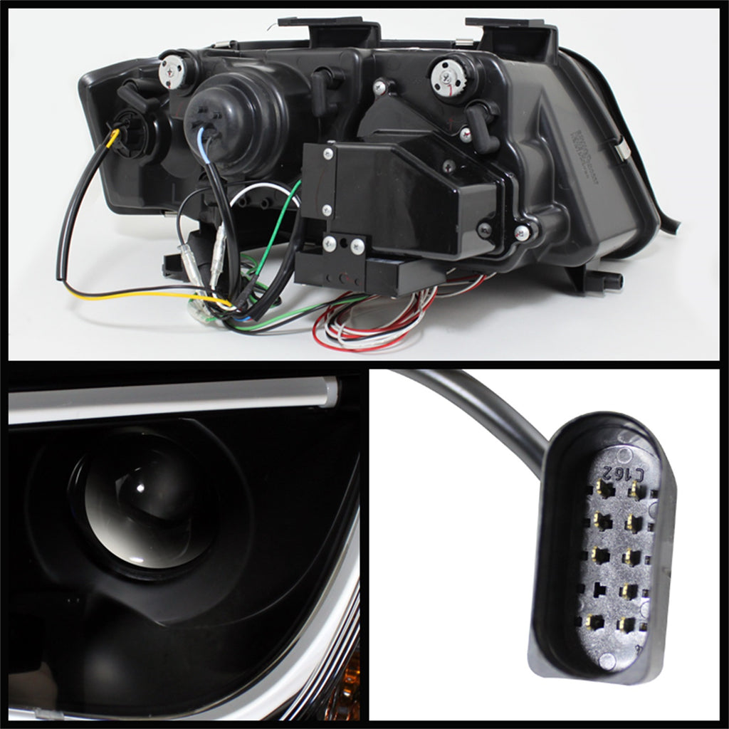 Spyder Auto 5071873 DRL LED Projector Headlights Fits 02-04 A6 A6 Quattro