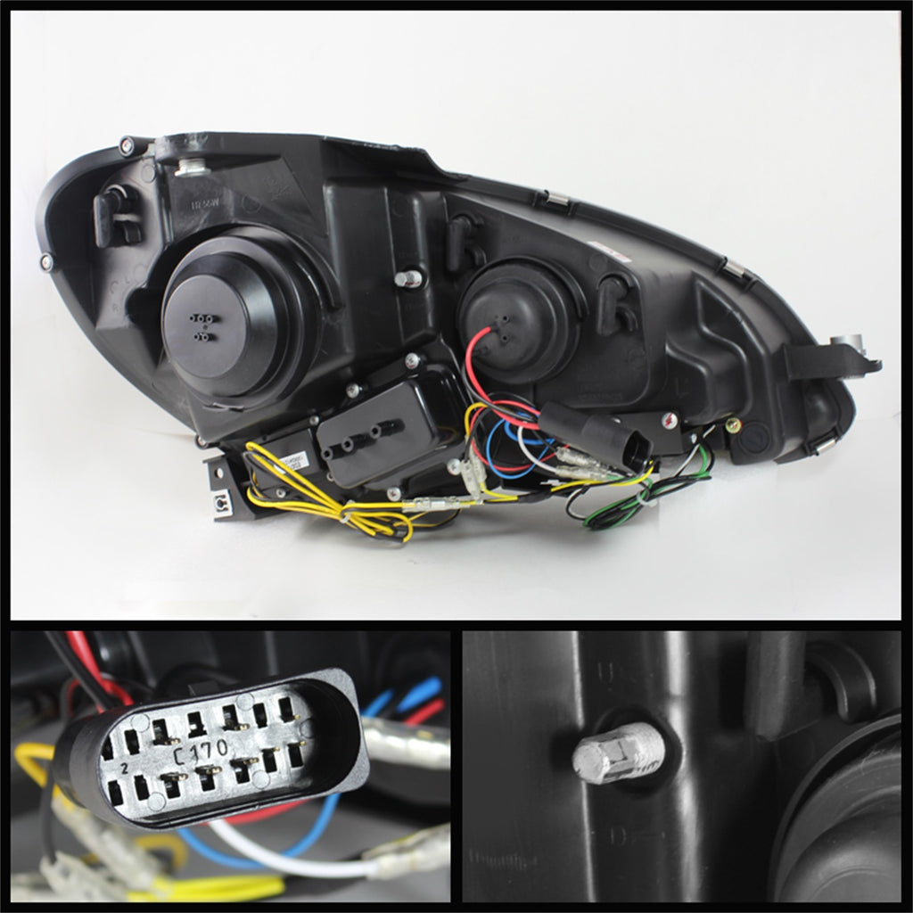 Spyder Auto 5074249 DRL Projector Headlights Fits 12-13 C250 C300 C350 C63 AMG