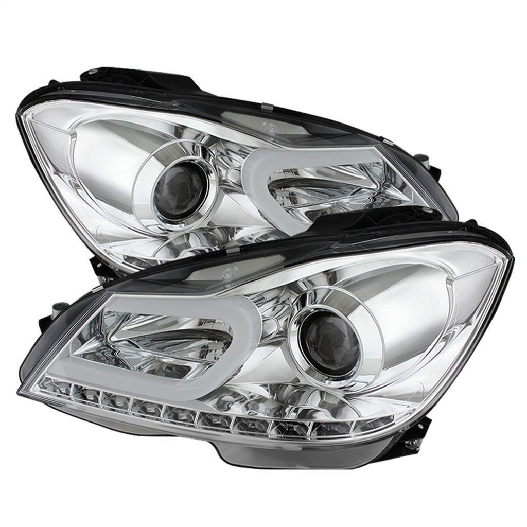 Spyder Auto 5074256 DRL Projector Headlights Fits 12-13 C250 C300 C350 C63 AMG