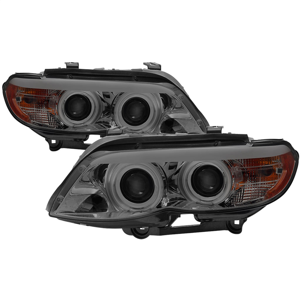 Spyder Auto 5076502 CCFL Halo DRL LED Projector Headlights Fits 04-06 X5