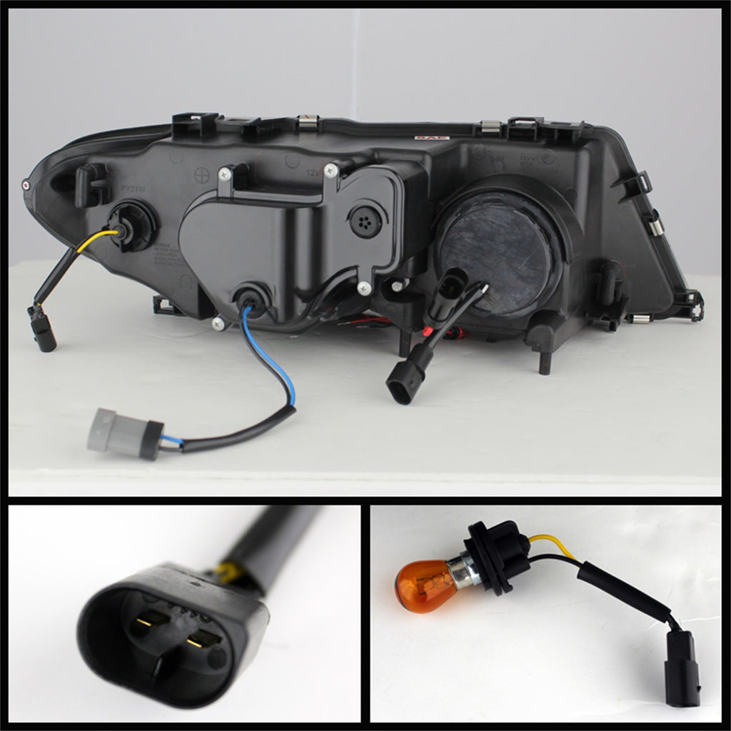Spyder Auto 5077141 Halo LED Projector Headlights Fits 04-06 325Ci 330Ci