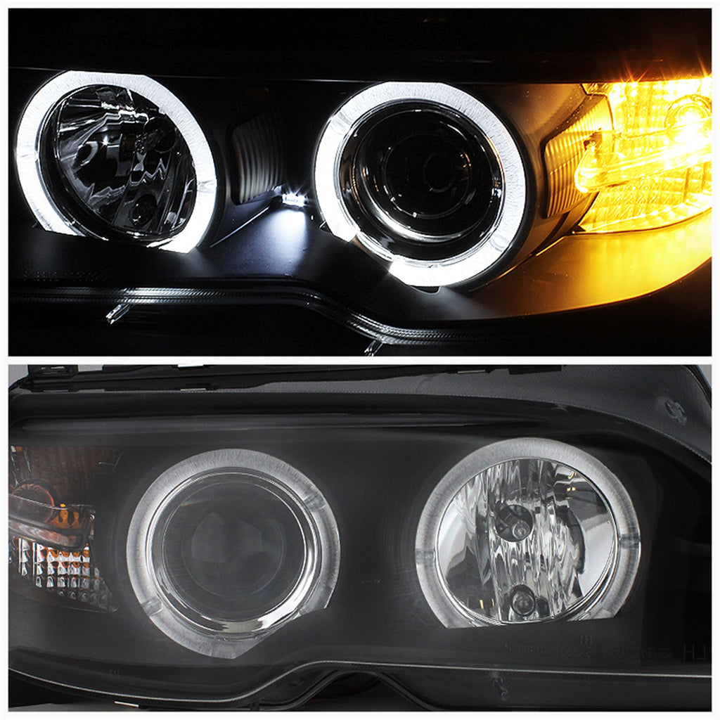 Spyder Auto 5077141 Halo LED Projector Headlights Fits 04-06 325Ci 330Ci