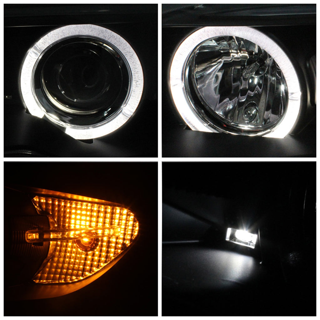Spyder Auto 5077141 Halo LED Projector Headlights Fits 04-06 325Ci 330Ci