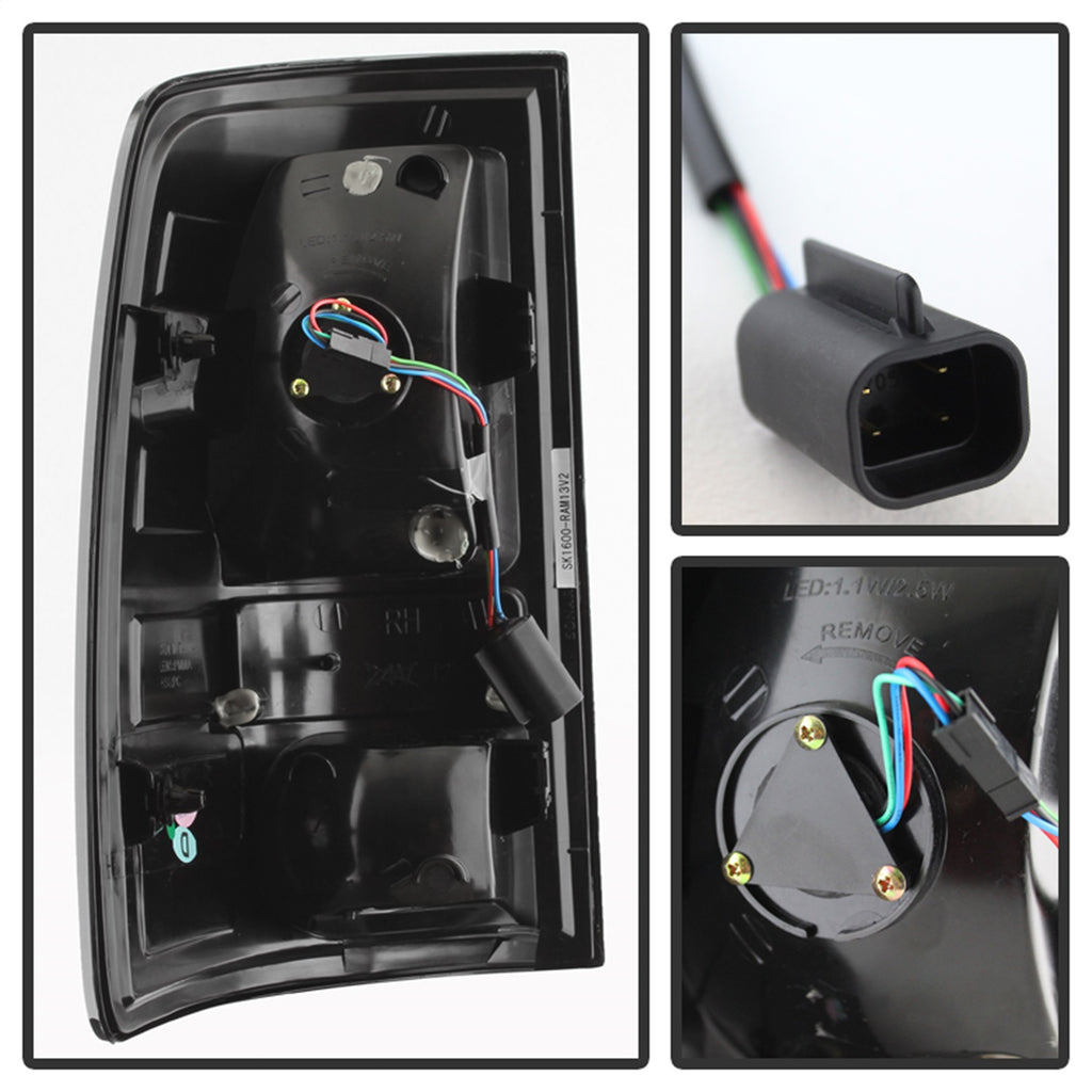 Spyder Auto 5077530 LED Tail Lights Fits 13-18 1500 2500 3500
