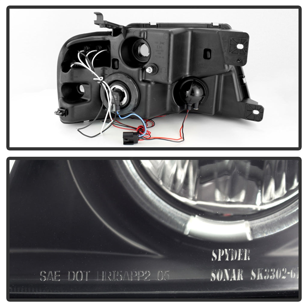 Spyder Auto 5078421 Halo LED Projector Headlights Fits F-150 F-150 Heritage