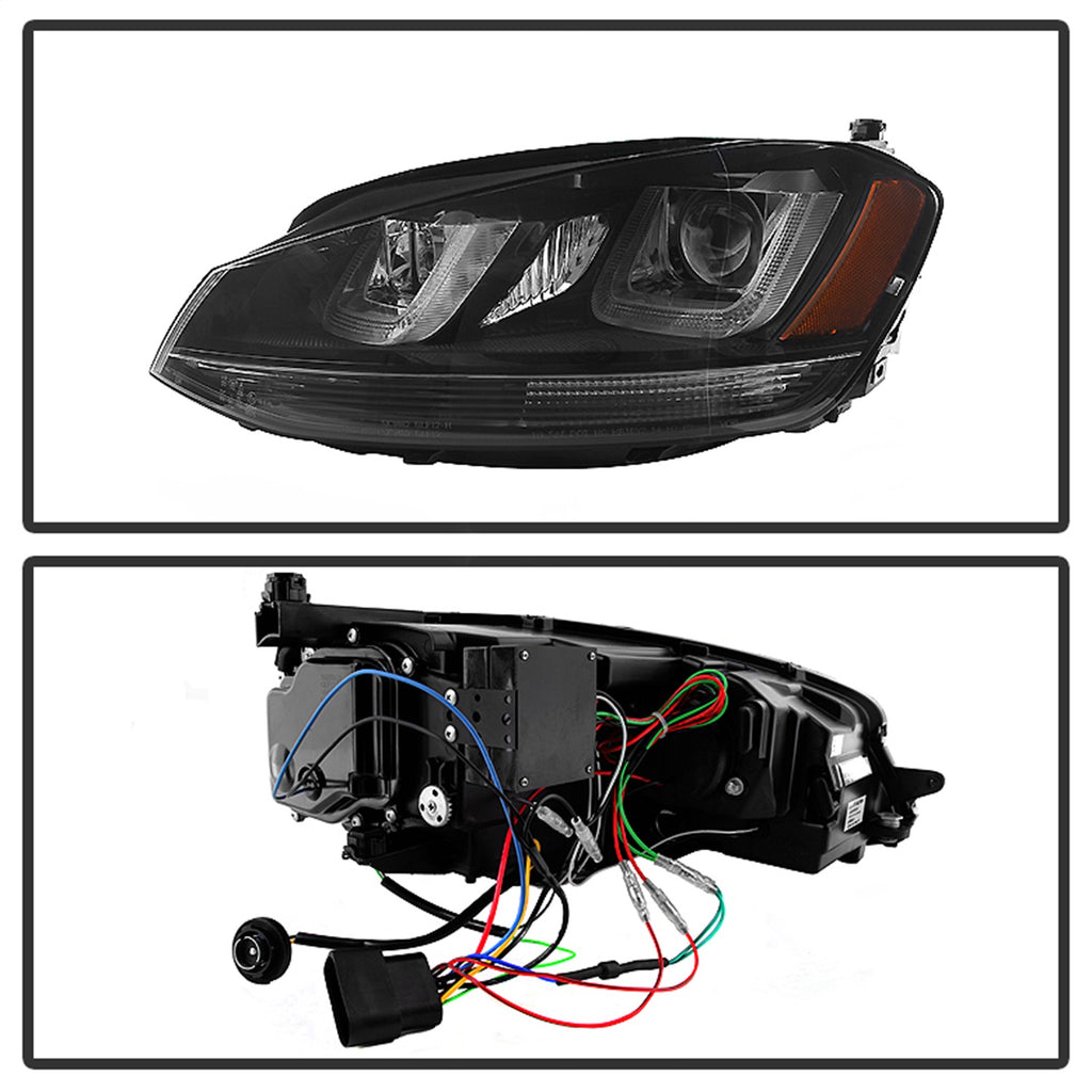 Spyder Auto 5080578 DRL LED Projector Headlights Fits 14-19 Golf Golf R
