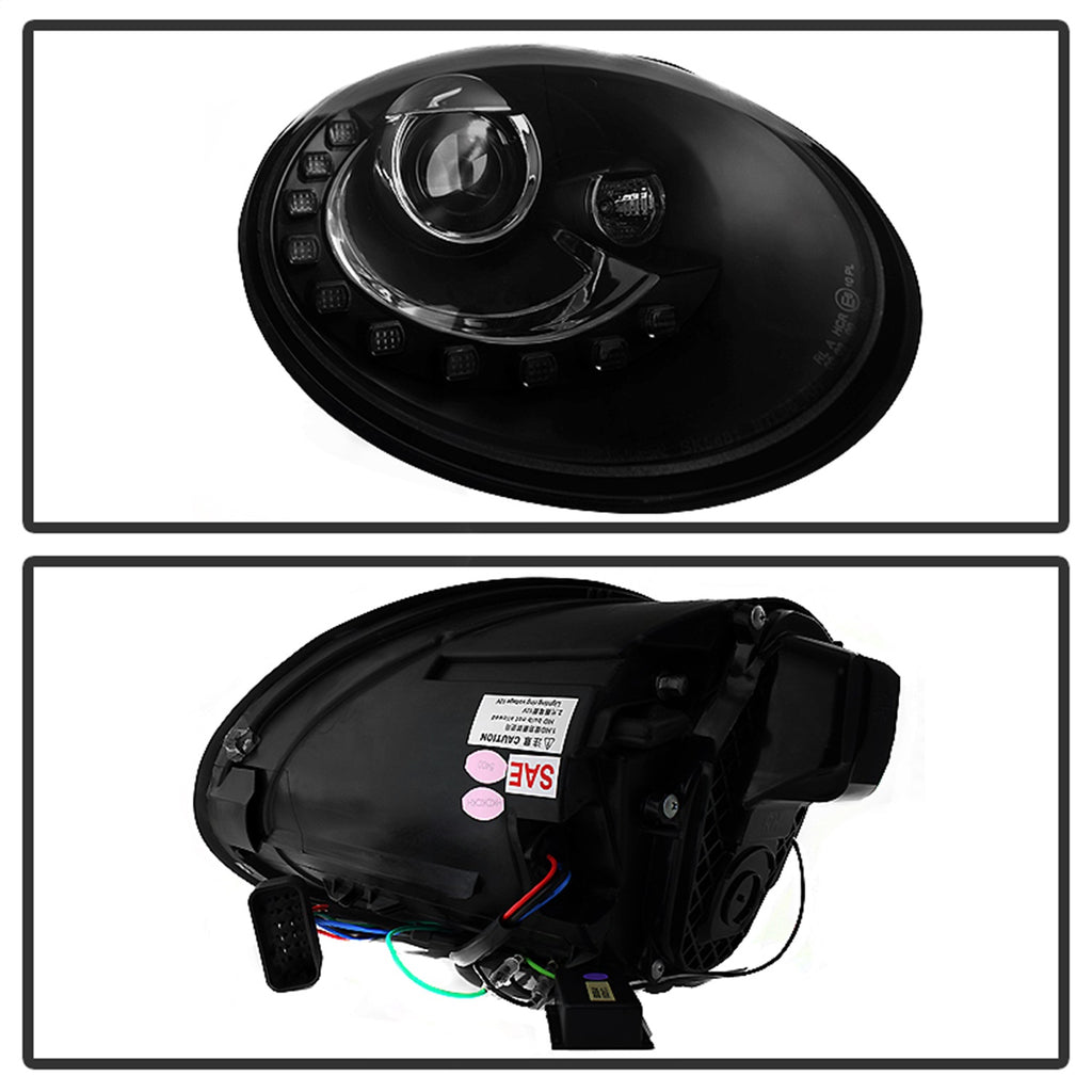 Spyder Auto 5080929 DRL LED Projector Headlights Fits 06-10 Beetle