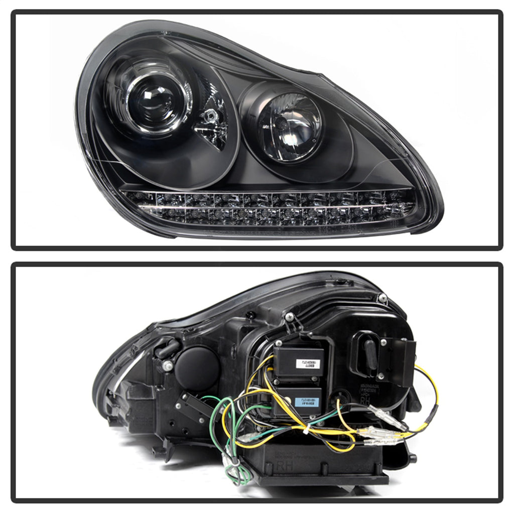 Spyder Auto 5080967 DRL LED Projector Headlights Fits 03-06 Cayenne