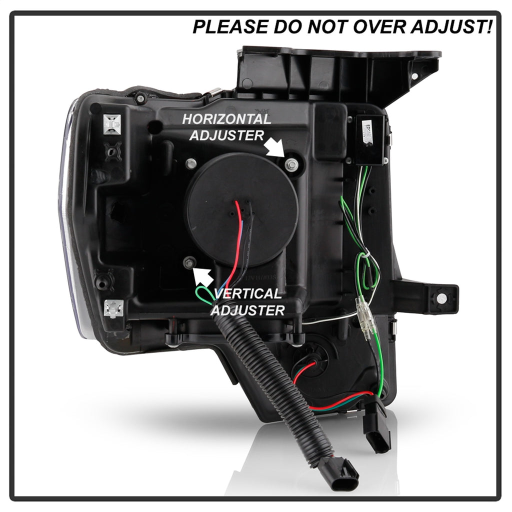 Spyder Auto 5087577 LED Light Bar Projector Headlights Fits 09-14 F-150