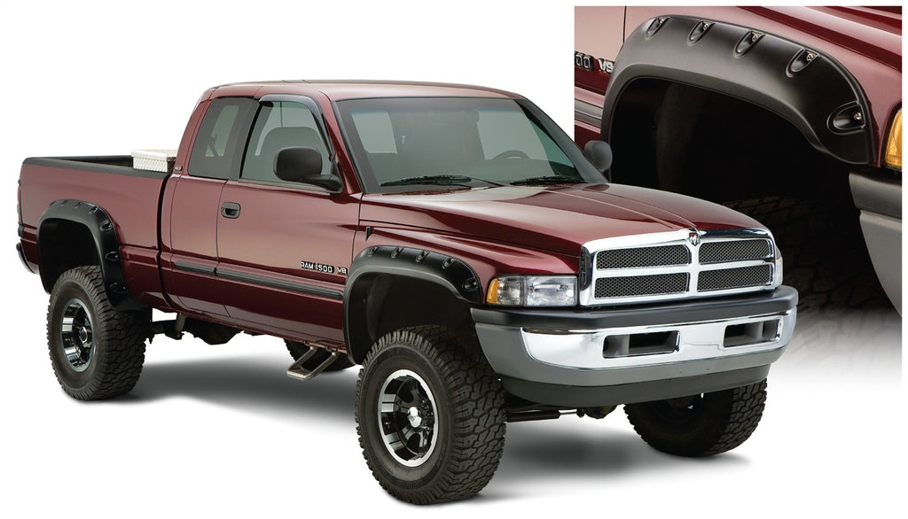 Bushwacker 50908-02 Pocket Style Fender Flares Fits Ram 1500 Ram 2500 Ram 3500